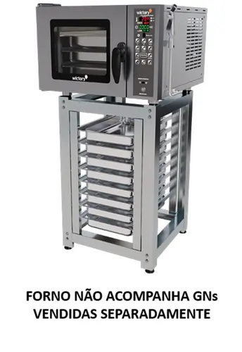 Forno Elétrico Combinado Digital Para 3 Gns Com Cavalete WCAA-03NE M220 - 0WC 032