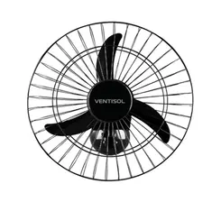 Ventilador Oscilante Parede 60 cm Premium Preto Bivolt Ventisol - 0VS 003
