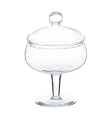 Bomboniere  Vidro 800ml  Com Pé e Tampa Luvidart - LUV 055