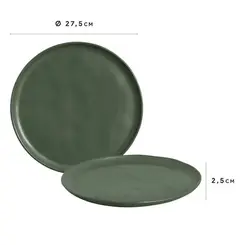 Prato Raso Cerâmica  27,5 cm Bio Leaf  Porto Brasil - PBC 025