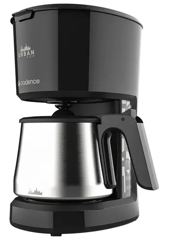 Cafeteira Elétrica 1,2l Urban Pop Inox Preta 127V CAF810-127 - Cadence - 0CD 114
