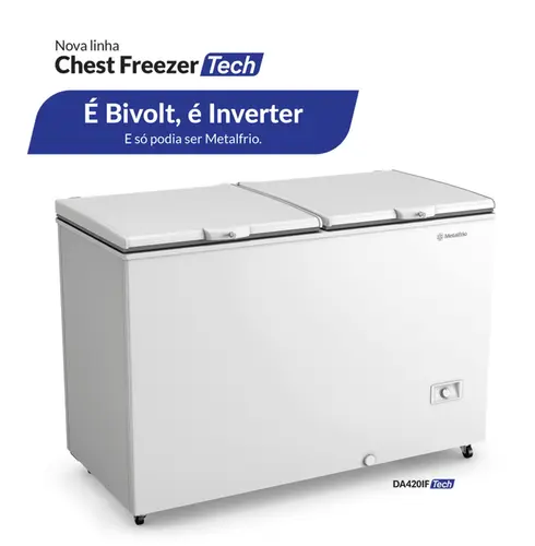 Congelador/Refrigerador Horizontal 417l Inverter Bivolt Branco