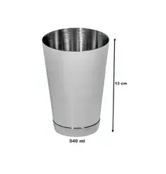 Coqueteleira Mini Tim Aço Inox 540ML Com Peso - Barpro - GAL 009