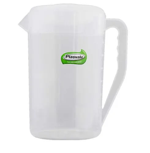 Jarra 2L Transparente com Tampa Branca - Plasvale - PVL 081