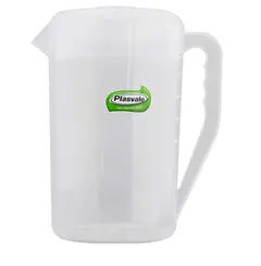 Jarra 2L Transparente com Tampa Branca - Plasvale - PVL 081