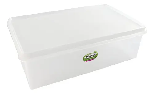 Caixa Organizadora Polipropileno 6,5L com Tampa Branca - Plasvale - PVL 088