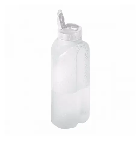 Garrafa Polipropileno 1L com Tampa Branca - Plasvale - PVL 090