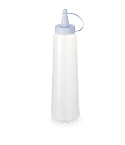 Bisnaga Plástica 250ml com Tampa Branca - Plasvale - PVL 123