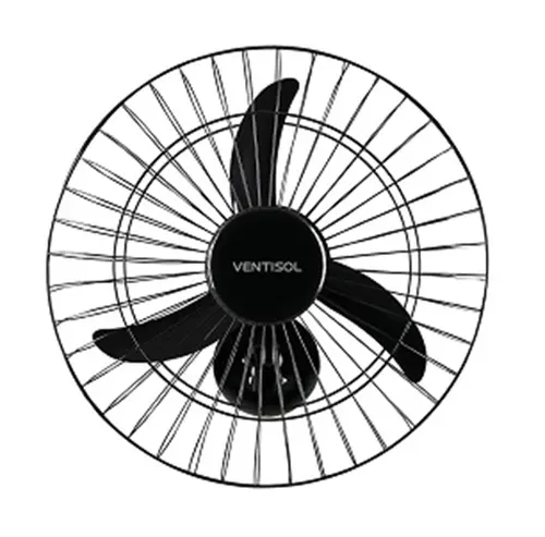 Ventilador Oscilante 60cm Parede Preto 220V NEW 452 - Ventisol - 0VS 014