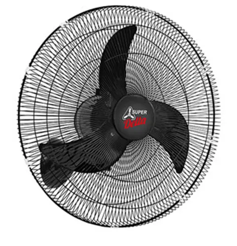 Ventilador Oscilante 65cm Parede Preto Bivolt  SUPER 75 6332 - Venti Delta - 0VD 015