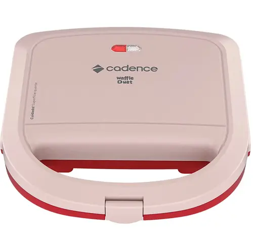 Máquina de Waffles Duet 750w Vermelha Doméstico  WAF200-127 - Cadence - 0CD 123