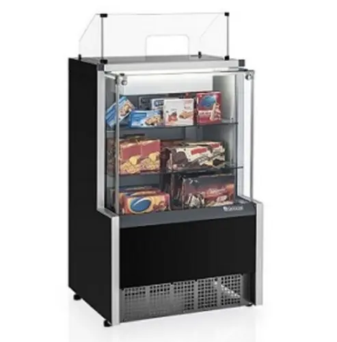 Vitrine Neutra Caixa Vidro Reto 220V Aurora MPXA-075R/PR Gelopar - 0GP 326