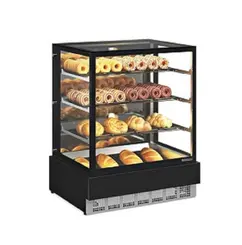 Vitrine Neutra Vidro Reto 127-220V  Preto Gourmet MGEN-100/PR/127 Gelopar - 0GP 328