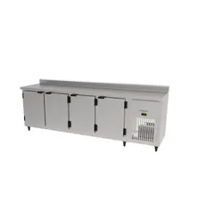 Balcão Refrigerado 672L Encosto Inox Escovado 4P Sem Cuba 220V 4430/KBSC-235D - Kofisa - 0KO 047