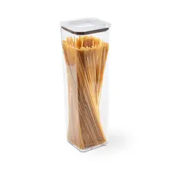 Pote Hermético 1,8L Quadrado Poliestireno Cristal Modo Com Tampa 20642/3009 Coza - BRX 1023