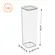 Pote Hermético 1,8L Quadrado Poliestireno Cristal Modo Com Tampa 20642/3009 Coza - BRX 1023