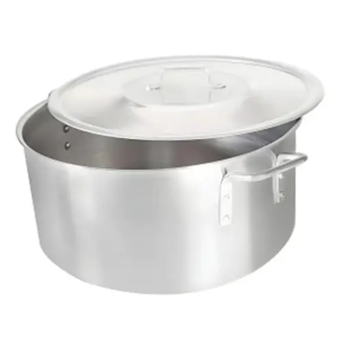 Caçarola Alumínio 70L HOTEL N60 Com Tampa e Alças 1845 Aluminio Brilhante - BRL 037