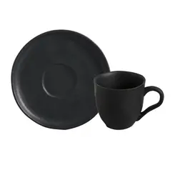 Xícara Chá 170ml Com Pires Bio Preto Matte 363173901 Porto Brasil - PBC 045