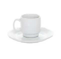 Xícara Café 65ml com Pires Encaixe Pequi 12 Unidades TW-501 - Atlas - ATS 008
