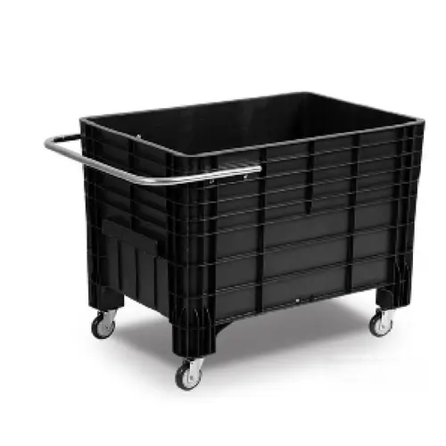 Carro Coletor 372L Polipropileno sem Tampa 81 x 71 x 104 cm Preto 340PT - Bolivar - BOL 022