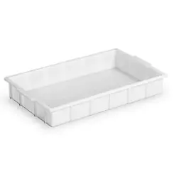 Bandeja Polietileno 13,5L Açougue 8 x 33 x 54 cm NATURAL 061N - Bolivar - BOL 117