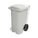 Lixeira 120L Plástica com Rodas e Pedal Branca Polipropileno Quadrada 13752 - Lar Plásticos - LAR 001