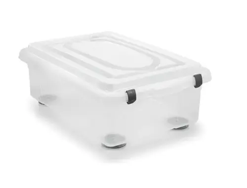 Caixa Organizadora Grande Plástico Transparente 28,2 L SanRemo - SAN 107