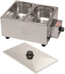 Derretedeira de Chocolate Aço Inox c/ Termostato 5 Kg 2 Cubas 220 V - D500D/DR.2.222 - Marchesoni - 0MA 201