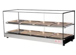 Estufa Elétrica Dupla para Salgados Aço Inox Vidro Reto 8 Bandejas 220 V AML Erato Titã - 0TI 277