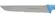 Faca para Carne Profissional Aço Inox 45 cm Cabo Azul - 5520/12 AZ - Mundial - MND 083