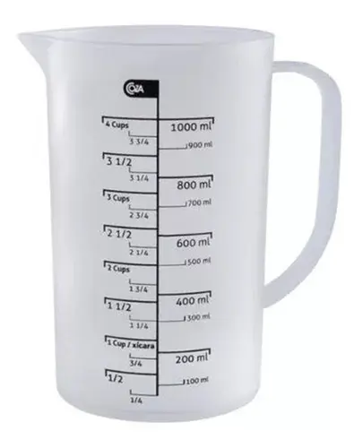 Jarra Medidora Plástico 1 L Natural Coza - BRI 478