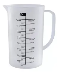Jarra Medidora Plástico 1 L Natural Coza - BRI 478